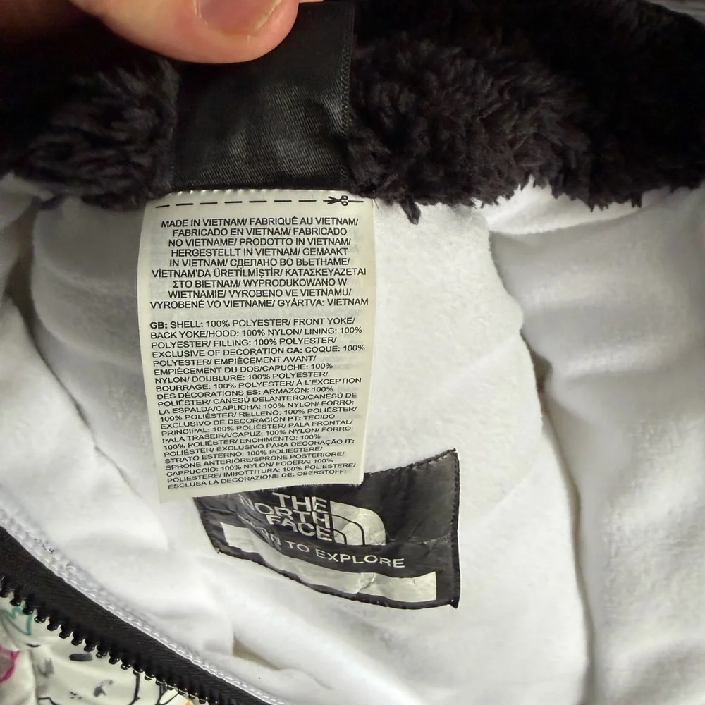 The North Face Baby Thermoball One Piece Infants' snowsuit black and white print